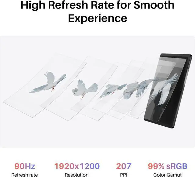 Alt view image 2 of 5 - HUION Standalone Drawing Tablet Kamvas Slate 11 No Computer Needed, 10.95 Inch Anti-Glare Screen, Tilt-Alignment Pen Android 14 8GB RAM 128GB ROM 1TB Expand, Bluetooth Programmable Keypad