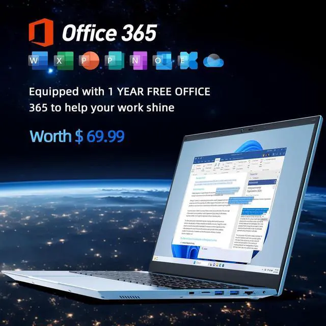 Alt view image 4 of 5 - MELIUNA 15.6 Inch Laptops, Windows 11 Laptop Computers with 36GB RAM 128GB EMMC+2048GB SSD, Celeron N5095 Quad-Core, 1 Year Office 365, 180° Viewing, WiFi 6, USB 3.2 * 3, HDMI, Type-C, 7000mAh
