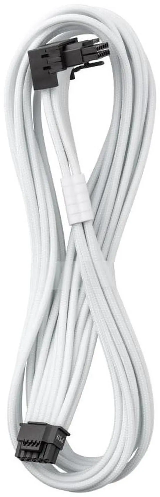 Main image of CableMod Universal Pro ModFlex Sleeved 12V-2x6 12VHPWR 90° StealthSense Direct PCIe Cable (Variant B, White)