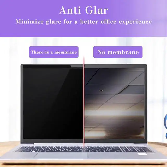 Alt view image 4 of 5 - KiimLaa Removable Magnetic Privacy Filter for 13.3 inch 16:10, Anti Spy Anti-Glare Laptop Monitor Screen Protector, Blue Light Blocking Film for Notebook 13.3''286 * 185 mm