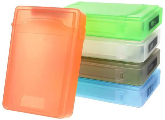 Main image of Ibasenice 5-Pack 3.5 Inch Portable Hard Drive Protective Case, Mixed Colors, Anti-Static and Shockproof Storage Enclosure for External Hdds