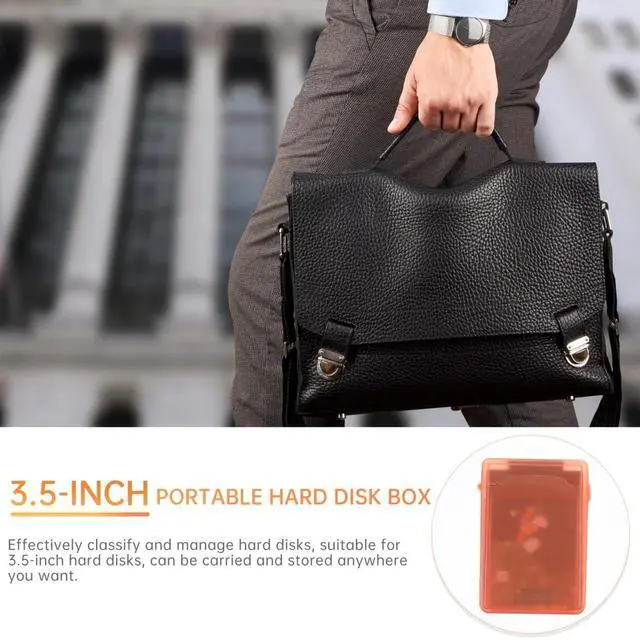 Alt view image 4 of 5 - Ibasenice 5-Pack 3.5 Inch Portable Hard Drive Protective Case, Mixed Colors, Anti-Static and Shockproof Storage Enclosure for External Hdds