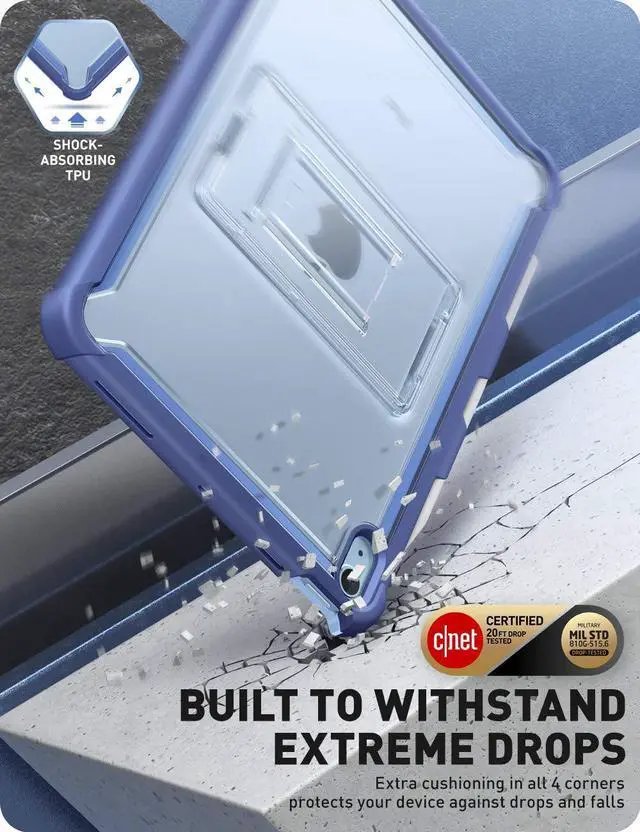 Alt view image 2 of 5 - i-Blason Ares Case for iPad Air 5th Generation/iPad Air 4th Generation 10.9 Case (2022/2020), Full-Body Kickstand with Built-in Screen Protector Cover with Pencil Holder (Tilt)