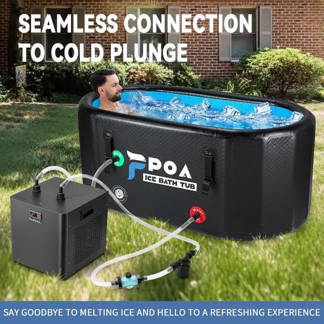 Alt view image 2 of 5 - Poafamx 1/2HP Water Chiller for Cold Plunge, Ice Bath Chiller Kit with Filter, Hose, Water Pump, 132Gal Water Cooler System for Cold Tub, Quiet Cold Plunge Chiller for Athletes