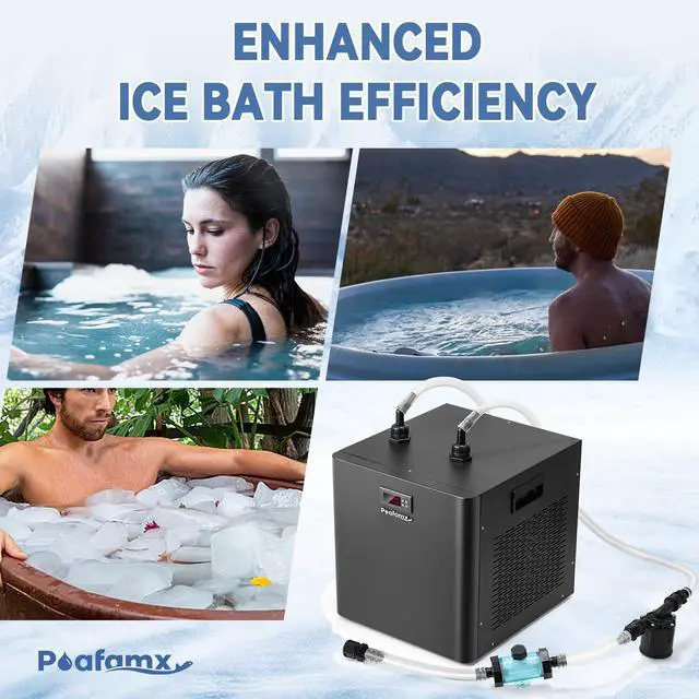 Alt view image 5 of 5 - Poafamx 1/2HP Water Chiller for Cold Plunge, Ice Bath Chiller Kit with Filter, Hose, Water Pump, 132Gal Water Cooler System for Cold Tub, Quiet Cold Plunge Chiller for Athletes