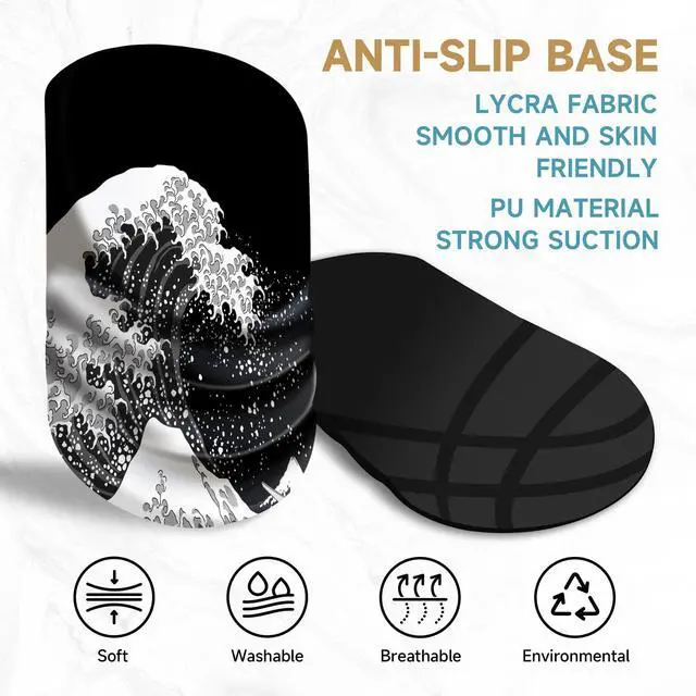 Alt view image 5 of 5 - Ergonomic Mouse Pad with Wrist Rest Support,Non-Slip PU Base,Massage for Carpal Tunnel Pain Relief,Memory Foam Mousepad for Home,Office,WorkWave