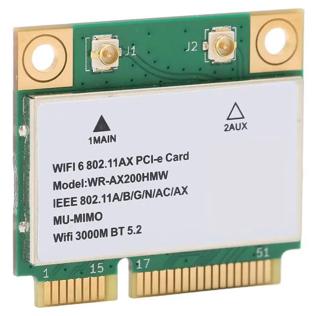 Alt view image 3 of 5 - AX200HMW 6 Card Band 802.11 A/B/G/N/AC/AX Half Mini PCI-E Card Network Adapter BT5.2 for PC, Laptops, Only for WIN10 (64bit)