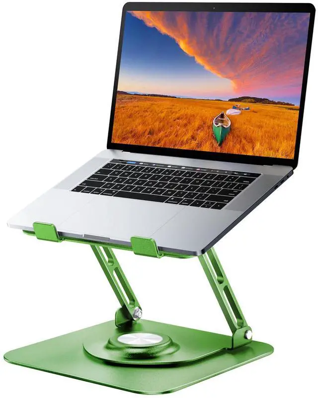 Main image of JOYEKY Laptop Stand for Desk, Adjustable Computer Stand with 360° Rotating Base, Ergonomic Laptop Riser for Collaborative Work, Foldable & Portable Laptop Stand, fits for All 10-16" Laptops