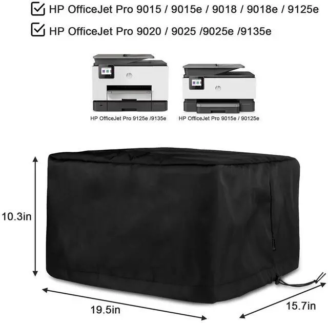 Alt view image 2 of 5 - CaSZLUTION Printer Dust Cover - Compatible with HP OfficeJet Pro 9125e / 9015e / 9135e / 9025e / 8135e / 8139e Wireless All-in-One Printer, Water Resistant Protector Case - 19.5 x 15.7 x 10.3 Inch