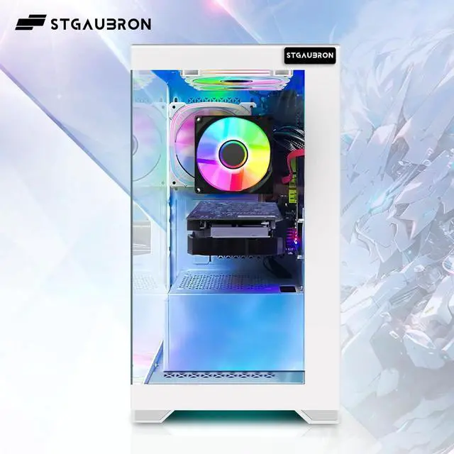 Alt view image 4 of 5 - STGAubron Gaming PC Computer Desktop, AMD Athlon 3000G 3.5G, GeForce RTX 2060 6G, 16G DDR4, 512G SSD, 600M WiFi, BT 5.0, RGB Fan x 3, Windows 11 Home