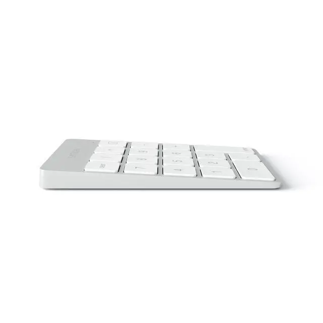 Alt view image 4 of 5 - Satechi Slim Aluminum Bluetooth Keypad, Wireless Number Pad with 18 Keys, Micro USB Rechargeable Numpad, External Number Pad for MacBook Air/Pro M4, iPad Air/Pro M4/M3, iMac, PC - Silver