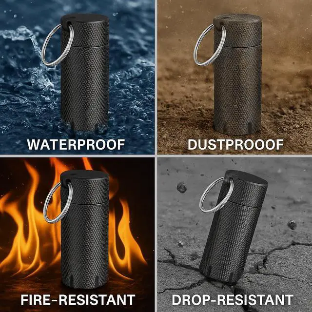 Alt view image 5 of 5 - YubiKey Keychain Protector Case for 5/5C NFC - Single-key Secure Storage,Waterproof & Scratch-Resistant for Everyday Carry (Black)