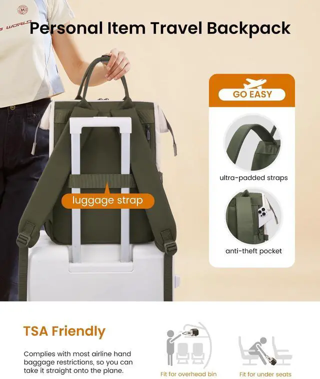 Alt view image 5 of 5 - LOVEVOOK Puffer Laptop Backpack for Women, 15.6 Inch Work Backpack purse for Nurse Teacher, College Back to School Bookbag for Teen Girls, Personal Item Travel Bag Computer Daypack for Daily Commute