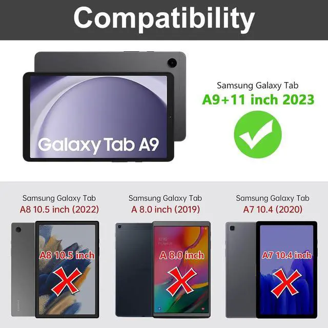 Alt view image 2 of 5 - Keyboard Case for Samsung Galaxy Tab A9 Plus 11 Inch - 7 Colors Backlit Wireless Detachable Folio Keyboard Cover with Pencil Holder, Bluetooth Mouse for Tablet A9+,Pink