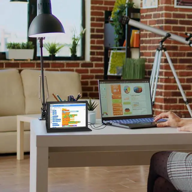 Alt view image 4 of 5 - Aurevita 7 Inch Mini Monitor HDMI, Portable Monitor, 1024×600 LCD Screen, 178° View Angle IPS, Mini Small Display for PC/TV/DVD/CVBSNo Touchscreen