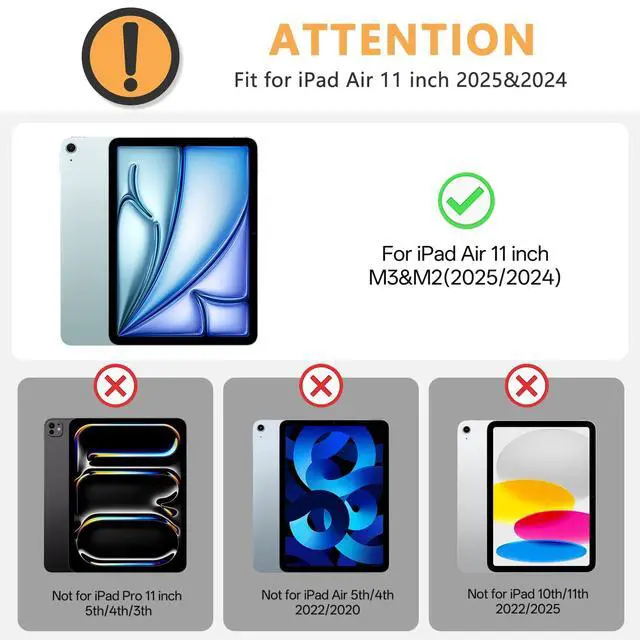 Alt view image 2 of 5 - OMOTON Privacy Screen Protector for iPad Air 11 inch M3 M2 (7th&6th Generation, 2025/2024), Anti-Spy Tempered Glass with Easy Installation Tray, Case Friendly, Compatible with Apple Pencil, 2 Pack