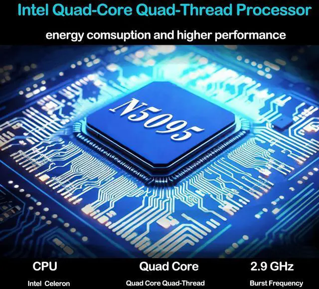 Alt view image 2 of 5 - MTWZMM 15.6" FHD Laptop,celeron N5095 Quad-Core Processor 8GB DDR4 RAM 256GB SSD, Portable with Backlit Keyboard & Fingerprint Reader, WiFi 5, BT 5.0, USB 3.0, HDMIWin11