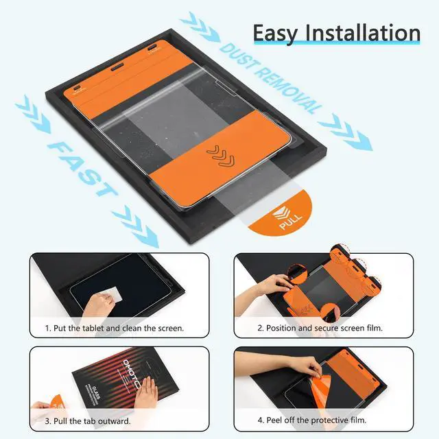 Alt view image 3 of 5 - OMOTON Privacy Screen Protector for iPad Air 11 inch M3 M2 (7th&6th Generation, 2025/2024), Anti-Spy Tempered Glass with Easy Installation Tray, Case Friendly, Compatible with Apple Pencil, 2 Pack