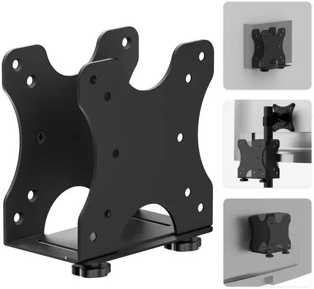 Main image of Adjustable Thin Client Mini PC Vesa Mount to Wall, Under Desk, Attached to Monitor Arm and Stand Pole for HP, Dell, Bosgame Ryzen 5, GMKtec K11, Bmax B3, KAMRUI E3B, NUC, Mac mini and Small CPUs