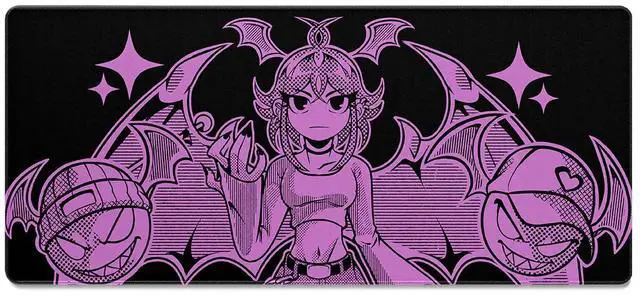 Main image of Thekapco x Gazola Little Demon XXL Gaming Mouse Pad 35.43"x15.75" Non-Slip Rubber Base Anime Desk Mat, Premium-Textured Cloth Mousepad with Stitched Edge for Gaming Office Home