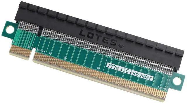 Main image of ELFJMZP PCIe 5.0 X16 Extender Riser Card - Ultra Slim 3cm Height, 10cm Length, 4-Layer Gold-Plated PCB, Reinforced Black Slot with Dust Cover, for GPU/Mining/AI Computing Card