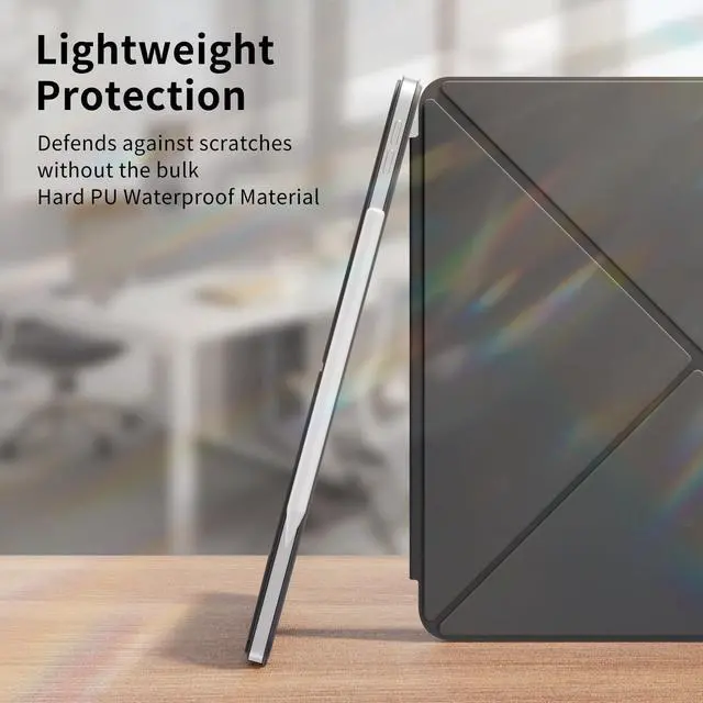 Alt view image 4 of 5 - KVTVOU Case for iPad (A16) 11th/10th Generation (2025/2022, 11/10.9 Inch), Detachable Magnetic Attachment, Multiple Folding Stand, Slim Rebound Protection Cover, Auto Sleep/Wake, Black