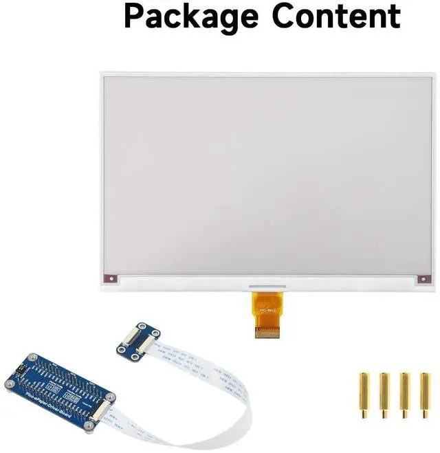 Alt view image 2 of 5 - Waveshare 7.5inch E-Paper E-Ink Display Module (B) for Raspberry Pi Pico 800×480 Pixels Red/Black/White SPI Interface