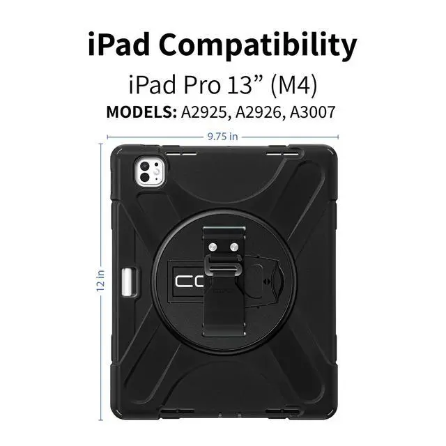 Alt view image 2 of 5 - CODi Rugged Case for iPad Pro 13" (M4) (2024) | 360° Protection, Drop-Test & Fluid Contamination Certified