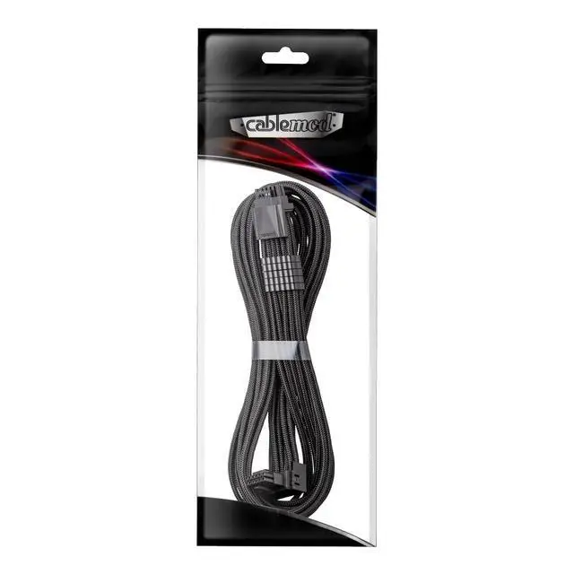 Alt view image 5 of 5 - CableMod Universal Pro ModMesh Sleeved 12V-2x6 12VHPWR 90° StealthSense Direct PCIe Cable (Variant A, Black)