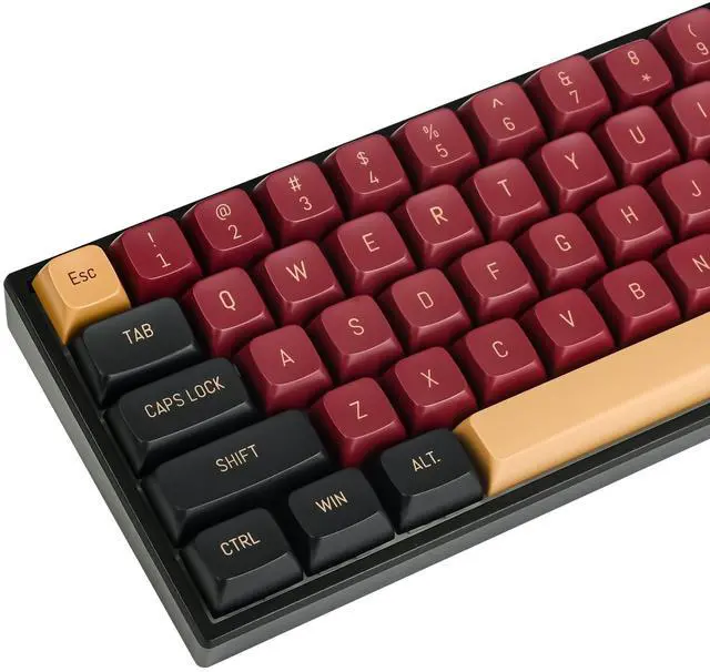 Main image of Guffercty kred 160 Keys CSA Keycap PBT Double-Shot Ball Shape Custom Keycaps Set with 6.25u/7u Spacebar for ANSI & ISO Layout Cherry MX Gateron Kailh Switches (CSA Red Warrior)