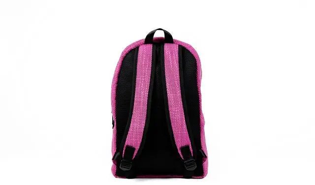 Alt view image 2 of 4 - DIME BAGS Study Backpack with 15" Padded Laptop Sleeve, Durable Hempster Exterior, 5 Compartments & Hidden Pocket, Comfortable Adjustable Shoulder Straps, Bag for School, Work & Travel (Magenta)