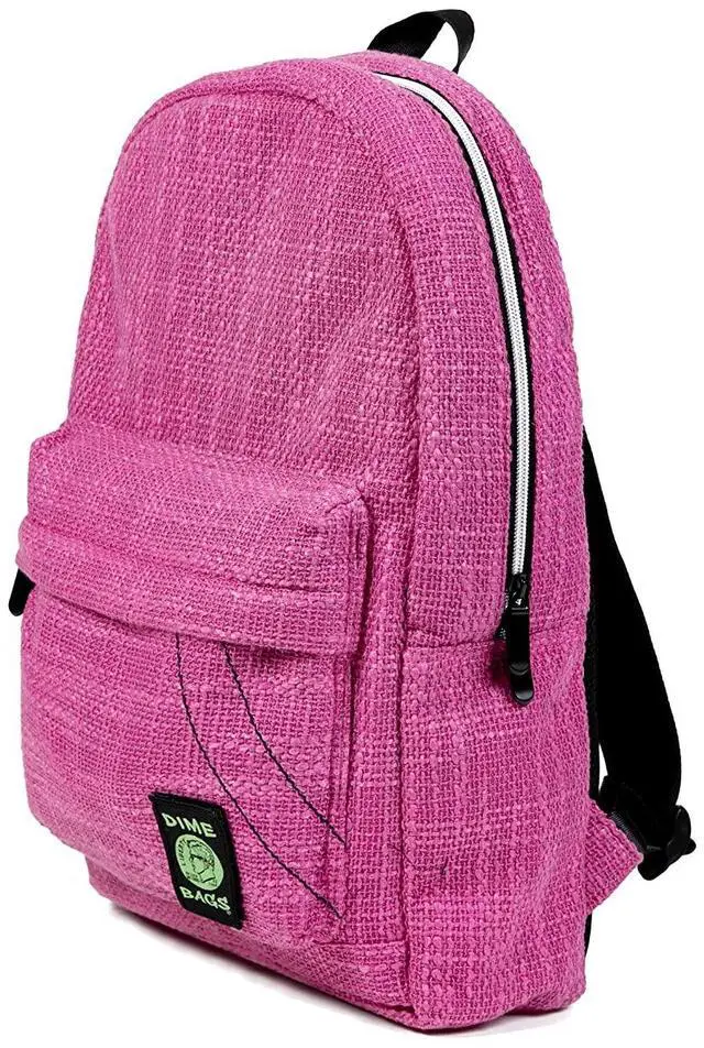 Alt view image 3 of 4 - DIME BAGS Study Backpack with 15" Padded Laptop Sleeve, Durable Hempster Exterior, 5 Compartments & Hidden Pocket, Comfortable Adjustable Shoulder Straps, Bag for School, Work & Travel (Magenta)