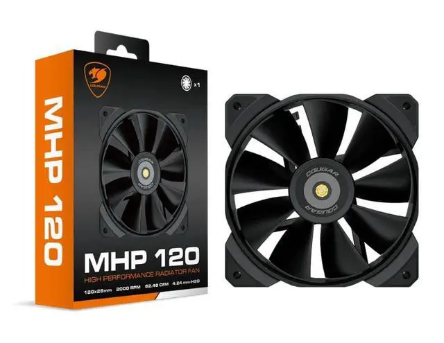 Alt view image 5 of 5 - Cougar MHP120 High Performance Radiator Fan (Black)