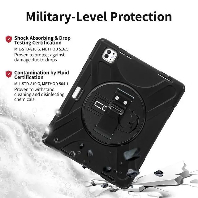 Alt view image 3 of 5 - CODi Rugged Case for iPad Pro 13" (M4) (2024) | 360° Protection, Drop-Test & Fluid Contamination Certified
