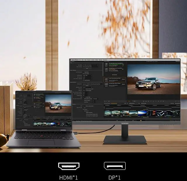 Alt view image 5 of 5 - Viewedge 27 inch Monitor 2560 x 1440p 75hz IPS Computer Monitor QHD with HDMI, DP and Wall Mountable | Eye Protection 2K Monitor for Working and Gaming