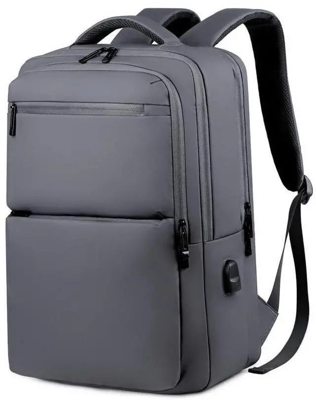 Main image of JOLLiWAVE Waterproof Laptop Backpack for Men & Women, Flight Approved Anti-Theft Daypack with 16-inch Laptop Sleeve (Grey)