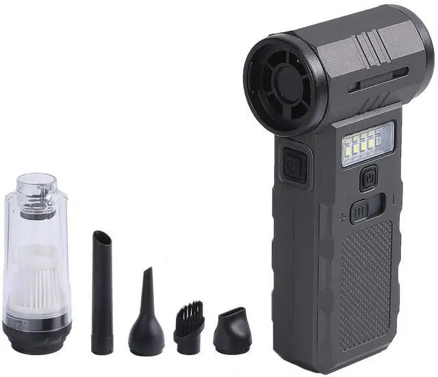 Main image of Compressed Air Duster, 180000RPM 3-Gear Adjustable Electric Air Duster/Car Vacuum with LED Light, Cordless Air Blower Electric Cleaner Kit for PC/Keyboard/Car, Replaces Canned Air