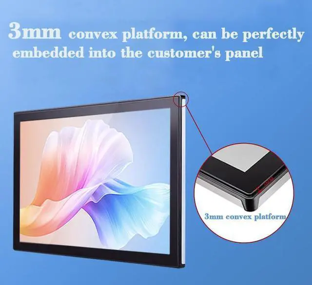 Alt view image 5 of 5 - RIUIIN 27 Inch Open Frame Capacitive Touchscreen Monitor,1920x1080 Resolution 16:9 Aspect Ratio Waterproof,VESA+Panel Mount, for Kiosk, Automation, POSVendingHMI and Digital Signage 7x24h Work