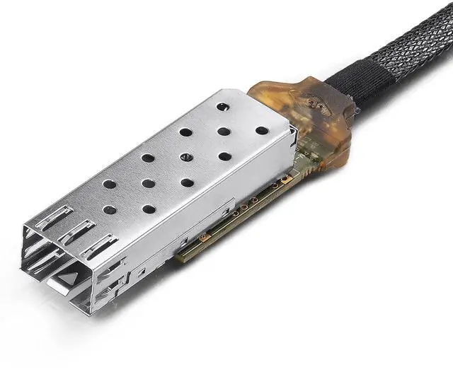 Alt view image 3 of 5 - 10Gtek 25G SFP28 to SFP28 Extender Cage with EEPROM on Cage Side, 3M Flat Cable in Nylon Jacket, 30AWG, 20cm