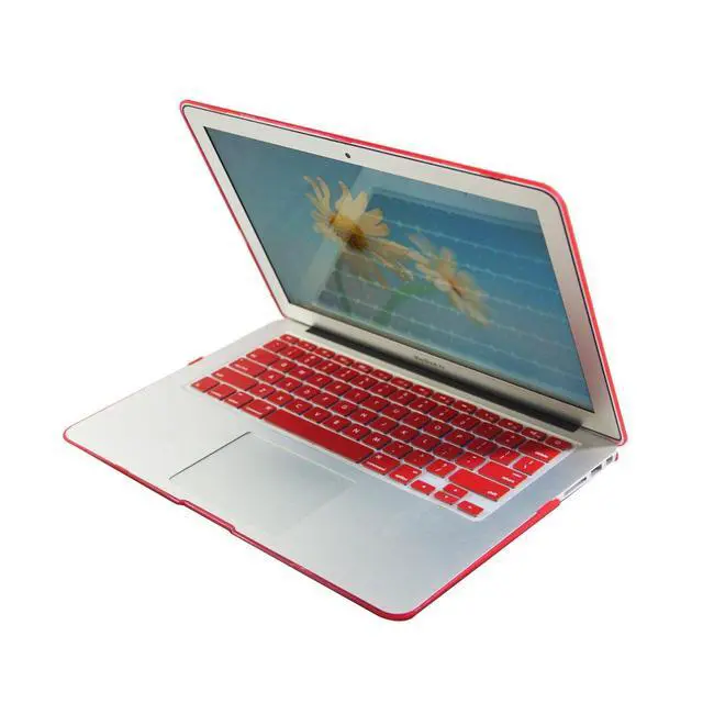 Alt view image 5 of 5 - TOJIA Compatible with MacBook Pro 13 Case,4 in 1 Rubberized Hard Cover with Keyboard Skin Screen Shell for MacBook Pro 13 Inch w/Out Touch Bar Touch ID Model:A1708 A1988, Red