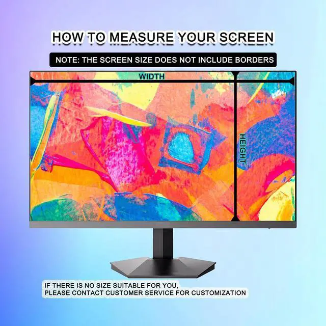 Alt view image 2 of 5 - TYLGDSGS 27.5 Inch Privacy Screen for Monitor,Anti-Glare Blue Light & Privacy Filters,Removable Anti-Spy Data Security Private Shield,Removable and Easy to Install,16:10 Widescreen Monitor(610X340mm)