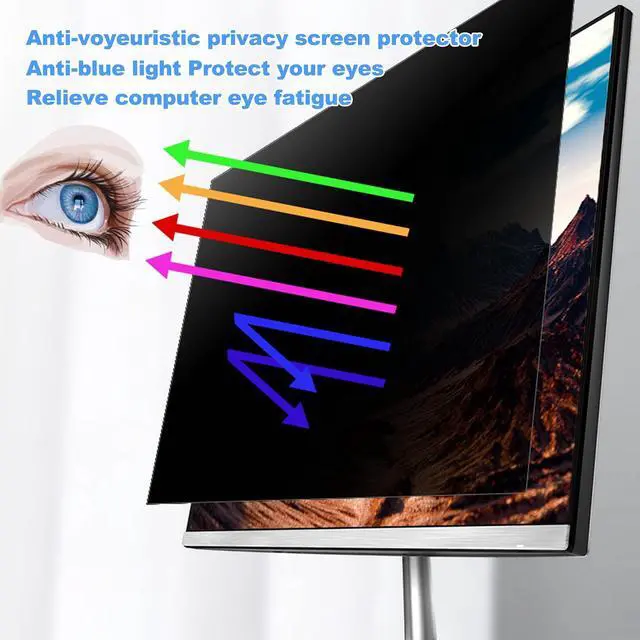 Alt view image 4 of 5 - TYLGDSGS 27.5 Inch Privacy Screen for Monitor,Anti-Glare Blue Light & Privacy Filters,Removable Anti-Spy Data Security Private Shield,Removable and Easy to Install,16:10 Widescreen Monitor(610X340mm)