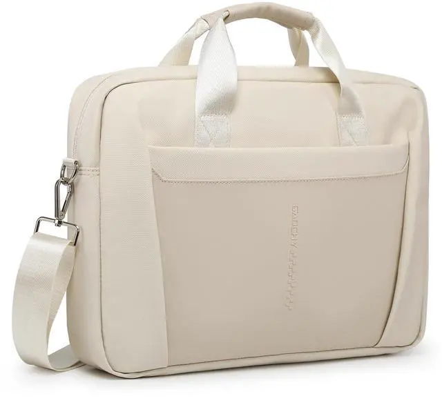 Main image of GAOCHY 13-14 Inch Laptop Shoulder Bag Business Briefcase Water Resistant Computer Messenger Bags Compatible with MacBook Pro 14, MacBook Air 13 M4, HP, Dell, ASUS Notebook, Pearl White