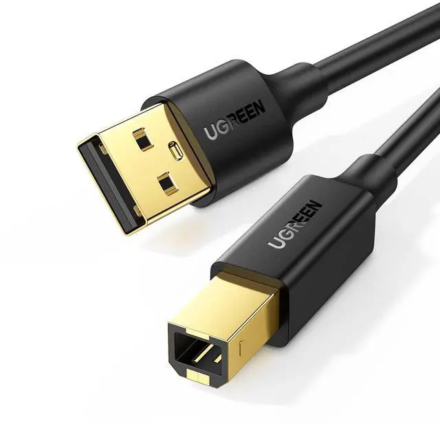 Main image of UGREEN 10FT & 15FT USB 2.0 Printer Cable Bundle, Compatible with HP, Canon, Brother, Samsung, Dell, Epson, Lexmark, Xerox, Piano, DAC and More