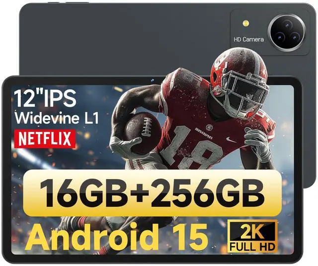 Main image of Upgraded Tablet 12 inch Android 15 Tablet with 256GB ROM, Helio G99 Octa-Core Processor Android Tableta for Gaming, Large 2K FHD DisplayTablets, 21MP Dual Camera, 5G/2.4G WiFi, GPS, TF Expand Support