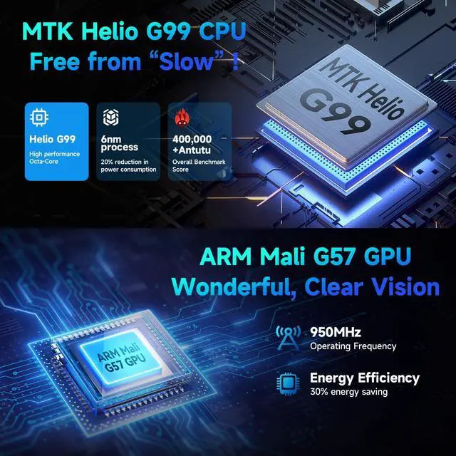 Alt view image 4 of 5 - Upgraded Tablet 12 inch Android 15 Tablet with 256GB ROM, Helio G99 Octa-Core Processor Android Tableta for Gaming, Large 2K FHD DisplayTablets, 21MP Dual Camera, 5G/2.4G WiFi, GPS, TF Expand Support