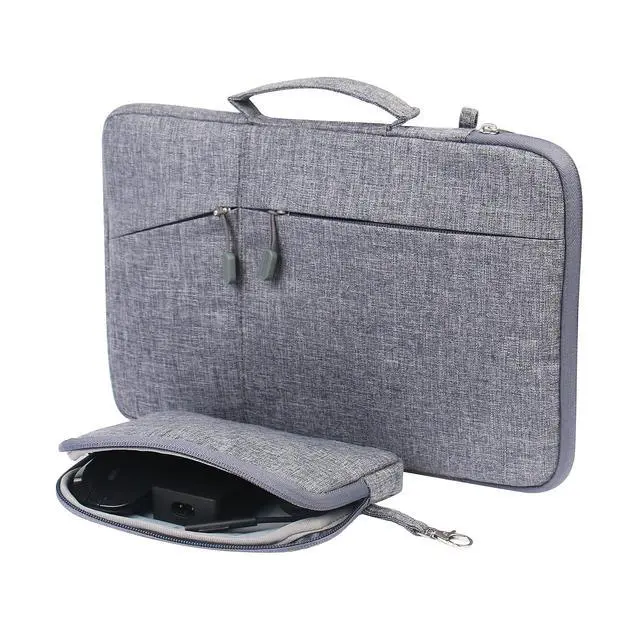 Alt view image 3 of 4 - Megoo 13inch Laptop Sleeve with Accessory Pouch for Surface Laptop 5/4/3/2/6 13.5", Laptop 7 13.8", Surface Book 13.5", Carry Case for 13"~14" Tablet Chromebook(Gray with Charger Case)