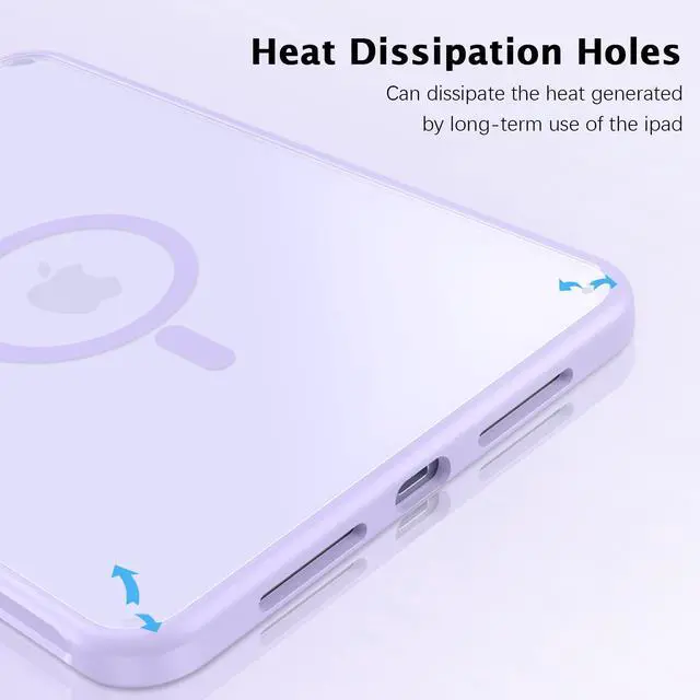 Alt view image 5 of 5 - Telaso for iPad mini 7 A17 Pro 2024/iPad Mini 6 2021 8.3 Inch iPad mini 7th/6th Gen Magnetic Case, Translucent Matte Back Soft TPU Bumper Military Grade Protective Case for iPad mini 7/Mini 6, Purple