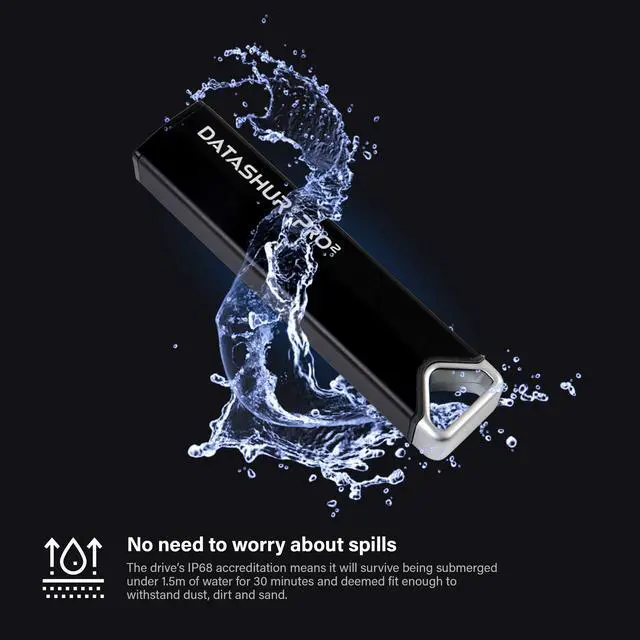 Alt view image 3 of 5 - iStorage datAshur PRO2 256 GB | Secure Flash Drive | FIPS 140-2 Level 3 Certified | Password protected | Dust/Water-Resistant