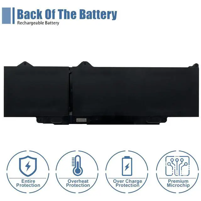 Alt view image 4 of 5 - VANPIR DR02P Laptop Battery Replacement for Dell Latitude 5350 5440 5450 5540 5550 7455 3340 3440 3450 3540 3550 5340 Precision 3480 3490 3580 3590 Series RXF9T 02X1V9 WYJ45 2X1V9 803W6 11.4V 54Wh